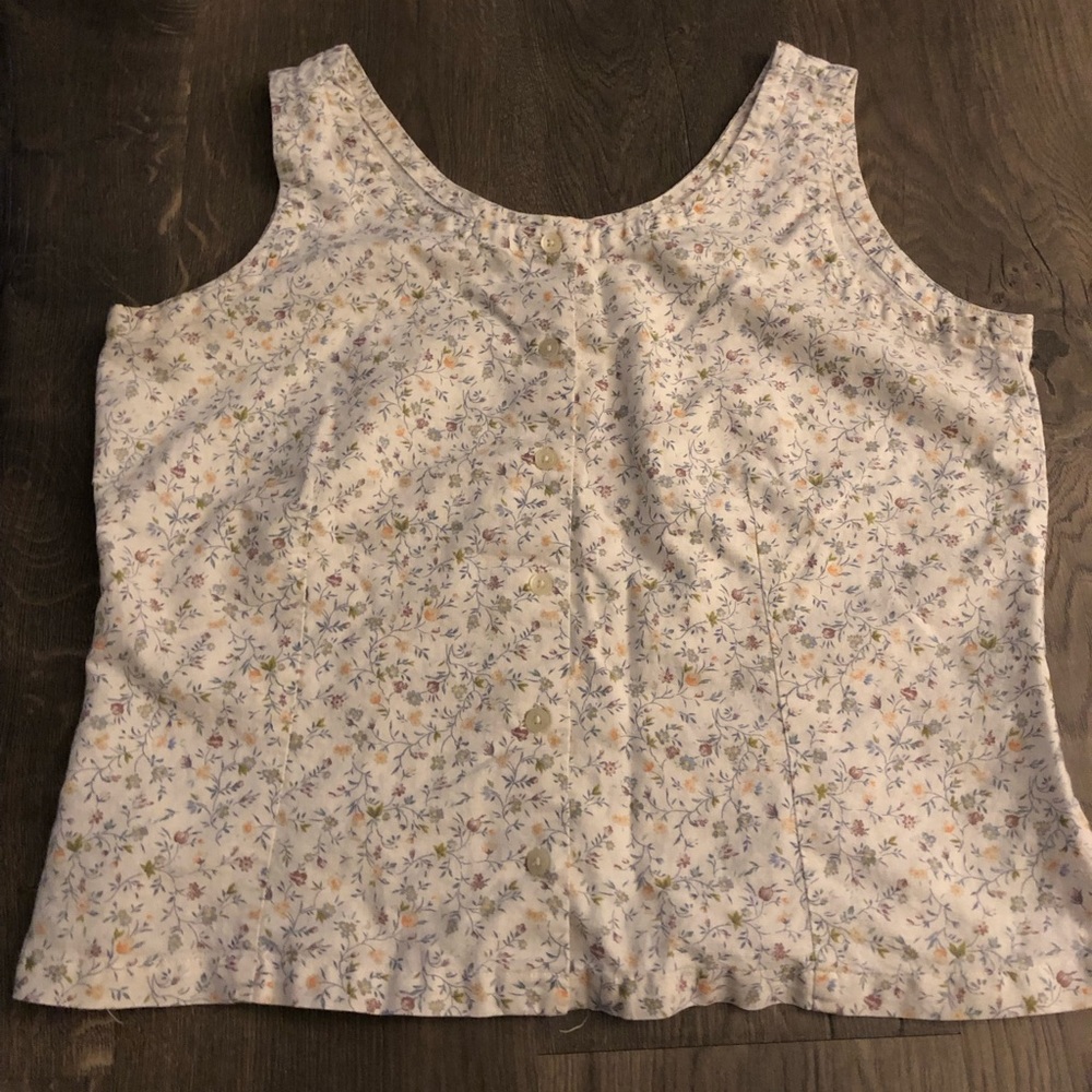 Eddie Bauer Floral Linen Top
